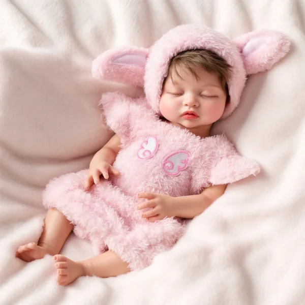 Babeside Nancy 12"/16" Realistic Silicone Sleeping Baby Little Infant Girl Retaining Pacifier Softly Held Memories