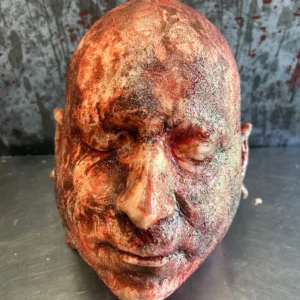 Silicone Severed Head – Adam, Burnt