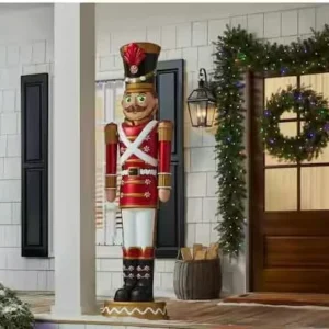 6ft LED Candy Soldier Nutcracker
